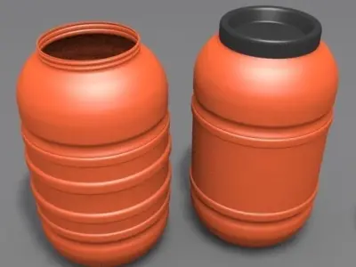 Plastic Barrel 3D model purchase