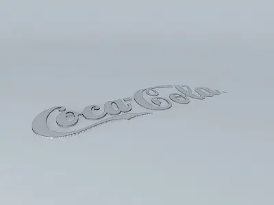 Logo Cocacola Free 3D model