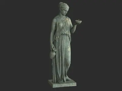 Hebe Statue - Bronze Low-poly 3D model