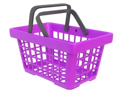 Shopping basket 07 3D model
