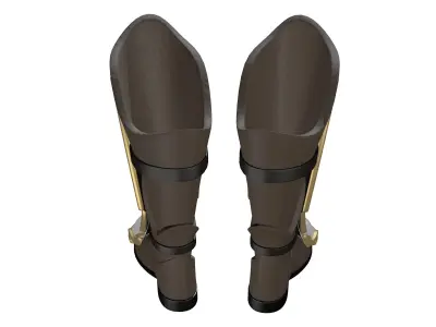 Boots in armor Low-poly 3D model