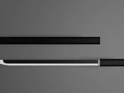 katana 3D model Low-poly 3D model