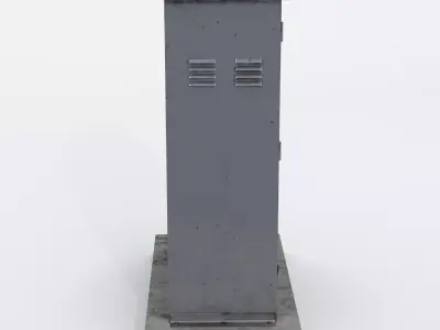 Electrical Utility Box Clean and Dirty PBR Game Ready  Low-poly 3D model