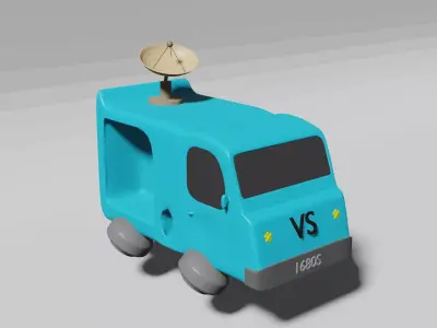 Flower Truck 3D model