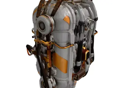 Battered SciFi Jetpack 3D model