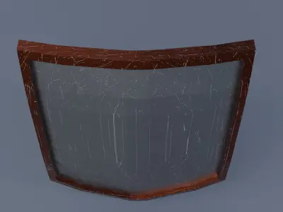 Medieval battle shield Low-poly 3D model