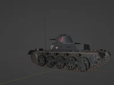 World War 2 German Panzer Kampfwagen 1 3D model
