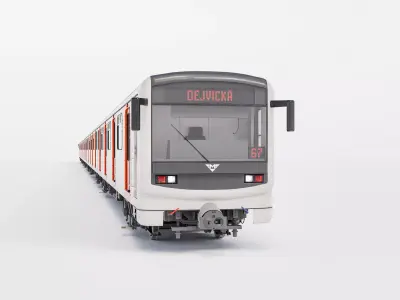 81-71M Prague metro train set PID - Metro Praha 3D model