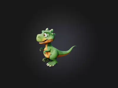Cartoon Dinosaur 3D model