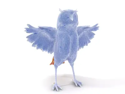 Vibrant Owl Wingspread model pack Low-poly 3D model