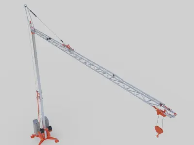Self Erecting Crane - Construction Crane 3D model