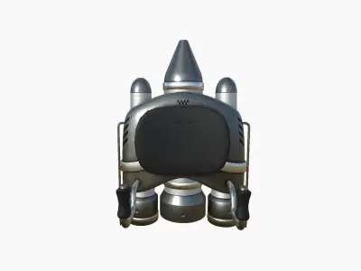 Jetpack D07 Steel - SciFi Character Design Low-poly 3D model