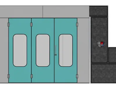 AUTOMOTIVE PAINTING CABIN 3D model