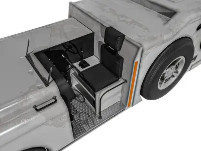 Baggage Tractor Low-poly 3D model purchase