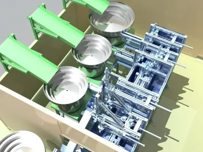 Industrial Equipment 37 - Automatic Assembly Line 3D model