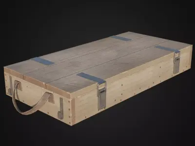 37mm WW1 Shell Box Low-poly 3D model