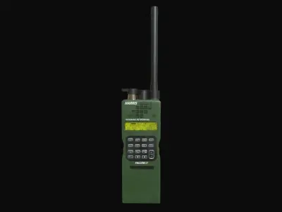 Radio military Low-poly 3D model