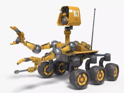 Planetary Rover Low-poly 3D model purchase