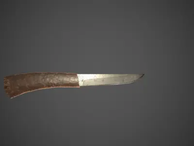 Low Poly Medieval Knife Low-poly 3D model