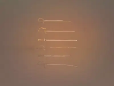 Sword Pack Low-poly 3D model 3