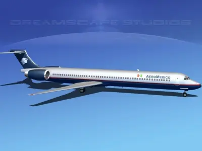 Douglas MD-80 AeroMexico  3D model