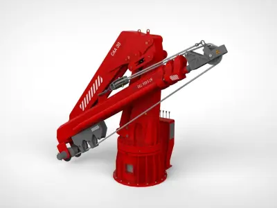 4-ton manipulator crane with articulated boom 3D model