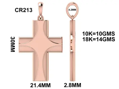 CROSS PENDANT CR213 3D print model