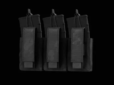 Condor Triple M4 Kangaroo Mag Pouch Gen 2 Low-poly 3D model