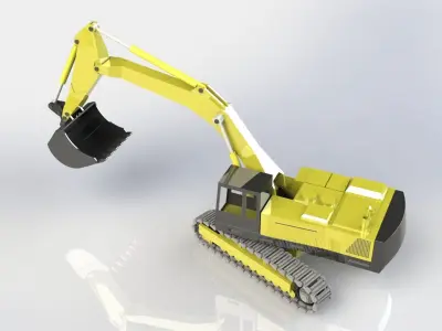 Excavator 3D model shop