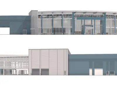  Modern Commercial Building Facade and Interior 