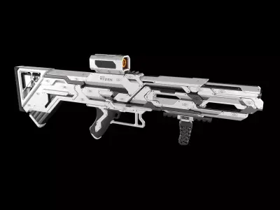 Sci-fi concept Rifle Free 3D model
