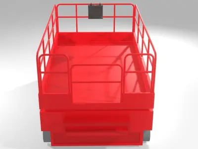 Scissor Lifter - Manlift Low-poly 3D model