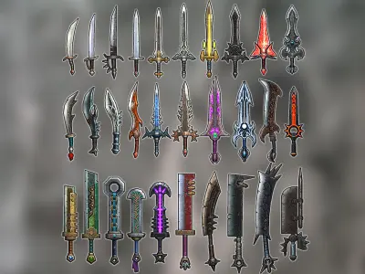 Fantasy Armory -  Sword Collection Vol01 Low-poly 3D model