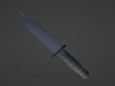 knife 3d model military melee Low-poly 3D model