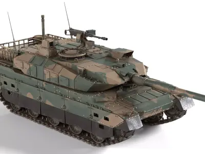 Type 10 Hitomaru MBT Low-poly 3D model