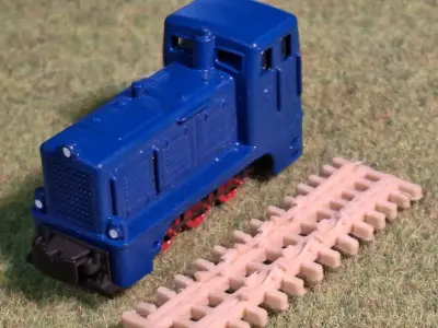Diesel locomotive LKM V10C 1-87 H0e750mm resin 3D print model