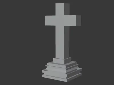 Cross 3D Object Asset Low-poly 3D model