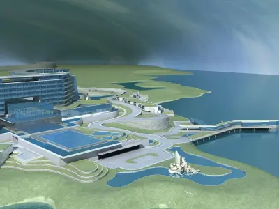 Beachfront Hotel 1 3D model