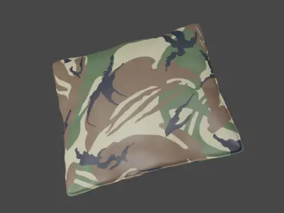 Military Pillow Designs Army Decorative Soldier Pillow Low-poly 3D model
