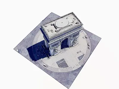 Arc de Triomphe - Triumphal Arch Low-poly 3D model