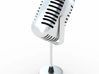 Microphone vintage 3D model