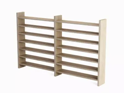 Double Sided Shelf Set Low-poly 3D model
