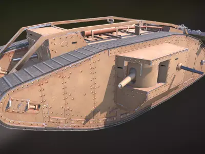 Mark IV tank  Low-poly 3D model