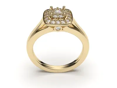 solitaire with ring sizes  8 part S125 3D print model