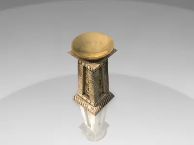 Ancient Egyptian brazier Low-poly 3D model