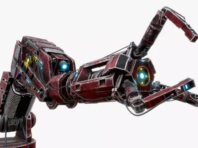 Robotic Arms  Low-poly 3D model