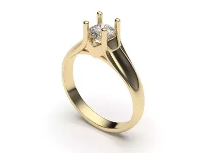 solitaire with ring sizes  8 part S110 3D print model