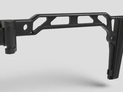 JMAC Customs SS-8RP Picatinny Stock and 1913 Folding Mech Low-poly 3D model