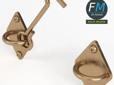 Simple door lock 3D model