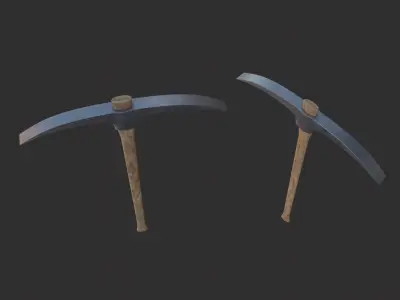 Pick 3D Model axe Low-poly 3D model